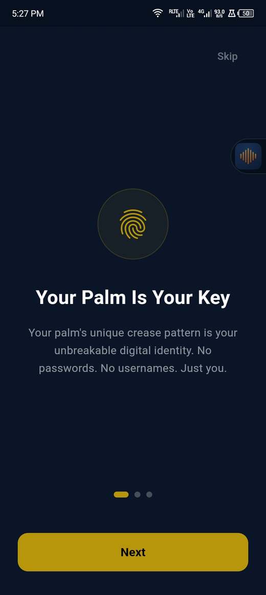 Your palm is your key