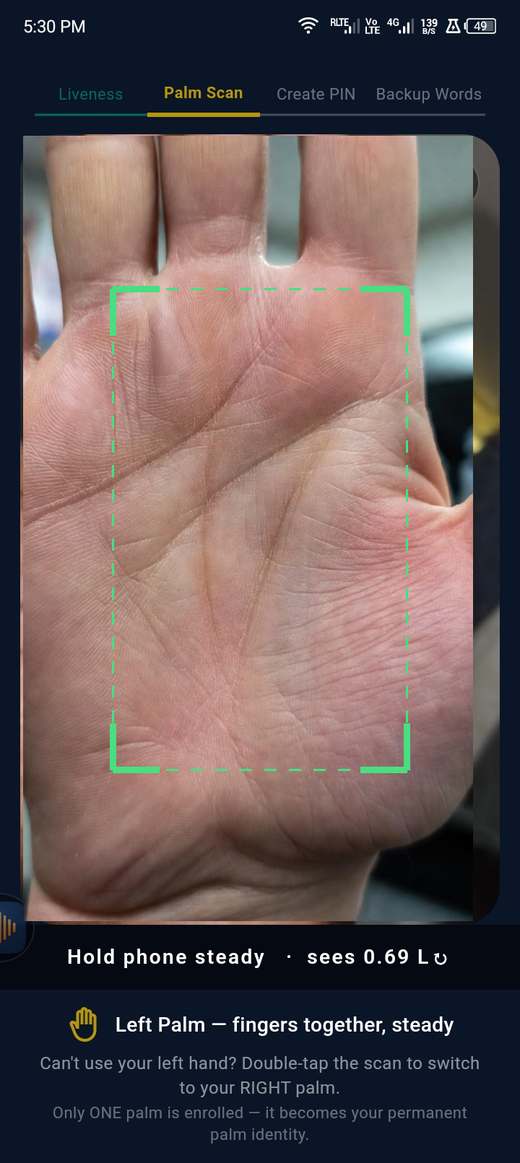 Scan your palm