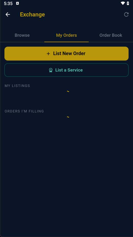 Exchange — sell or offer a service