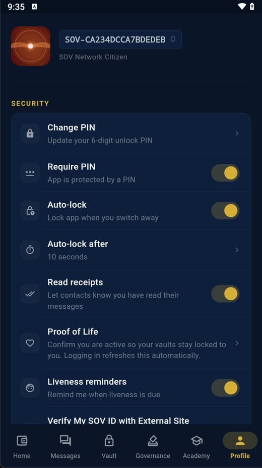Profile and security
