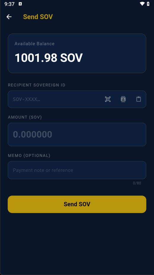 Send SOV