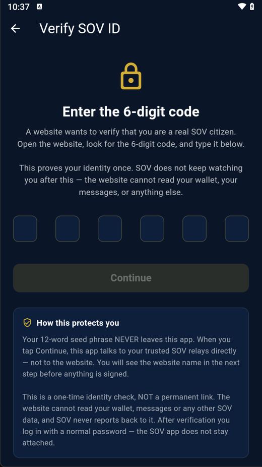 Signing in to a website