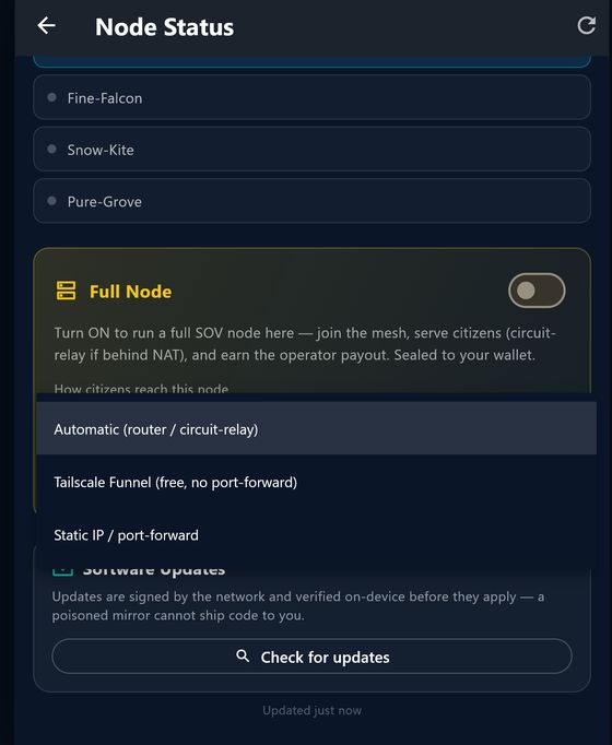 How citizens reach your home node